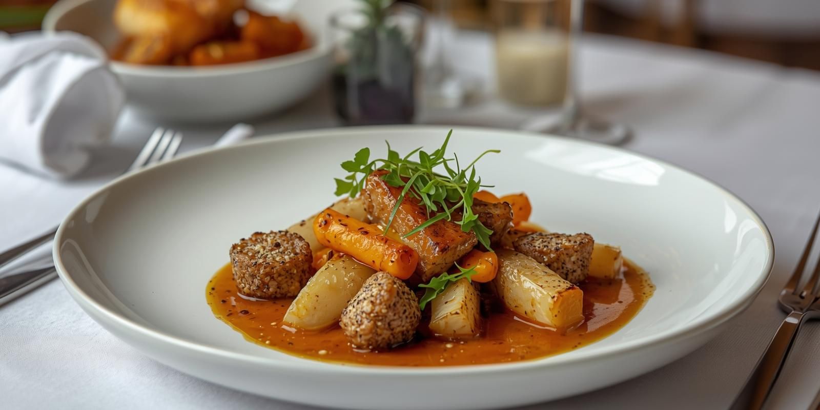 Smaczne obiady w Brzesku – różnorodne dania podane na wspólnym stole w restauracji