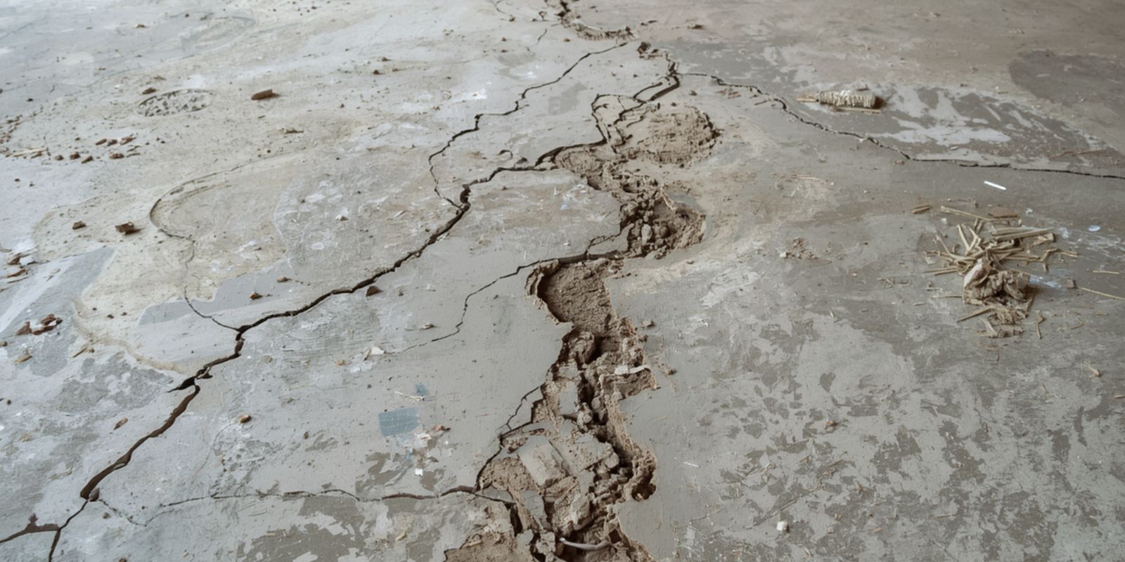 Błędy przy wykonywaniu wylewek maszynowych w Nowym Targu widoczne jako pęknięcia posadzki