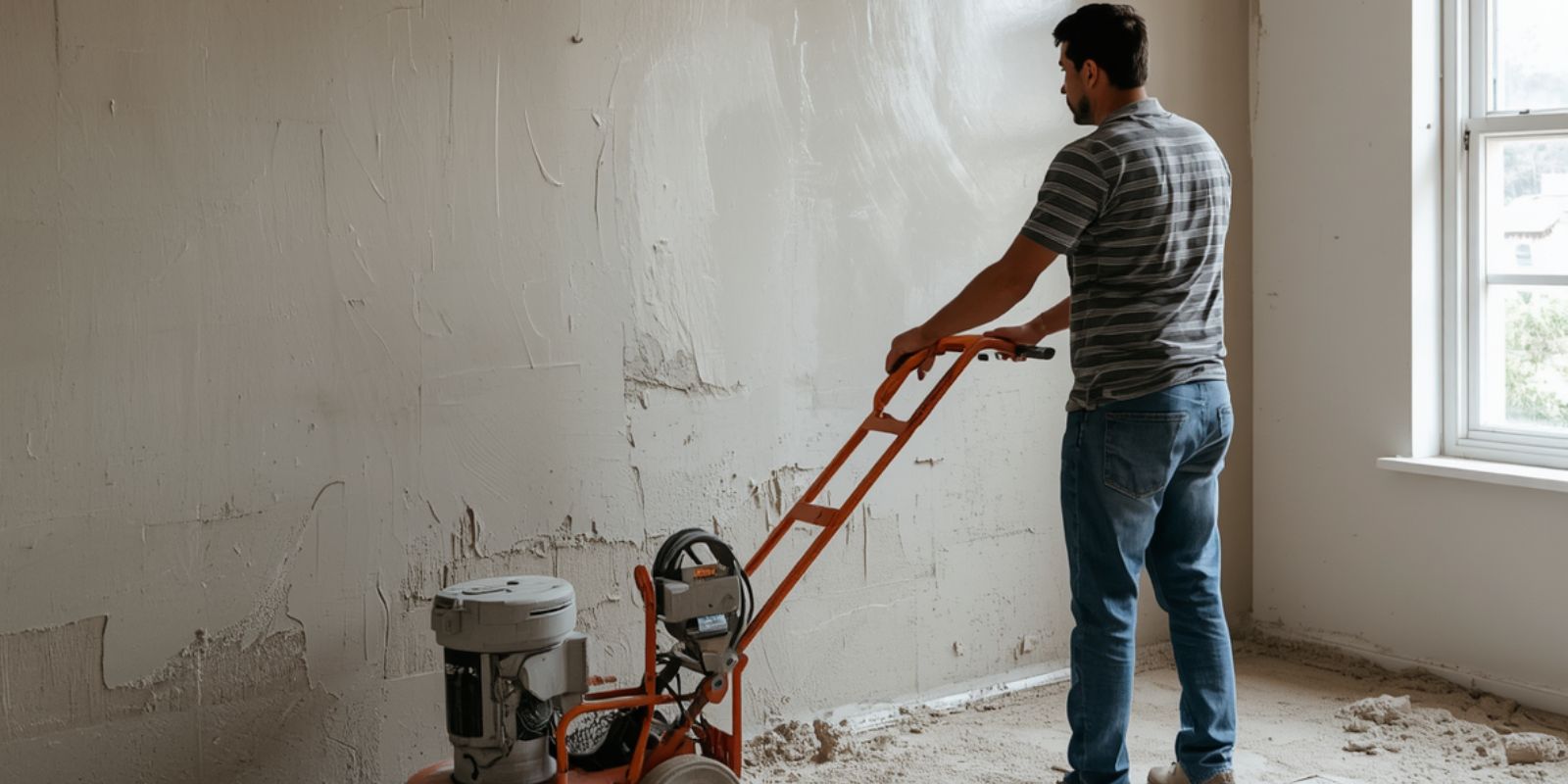 Tynki maszynowe w Nowym Targu podczas nakładania zaprawy na ściany w trakcie prac wykończeniowych